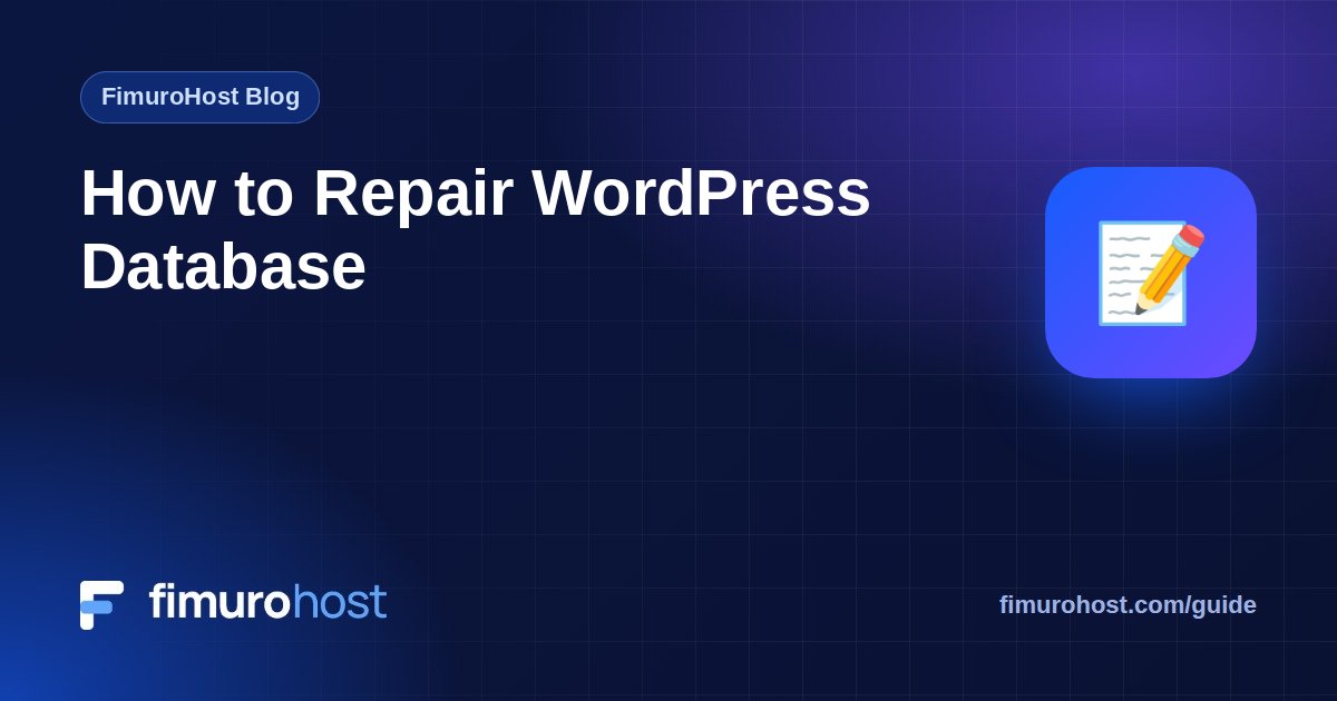 How to Repair WordPress Database