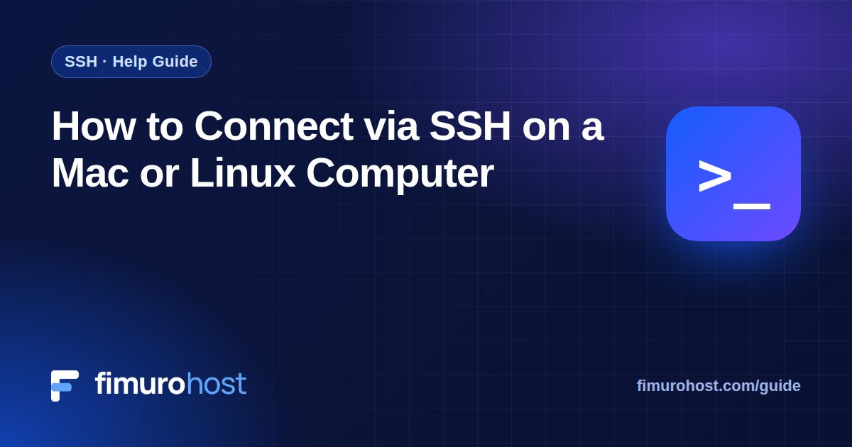 How to Connect via SSH on a Mac or Linux Computer