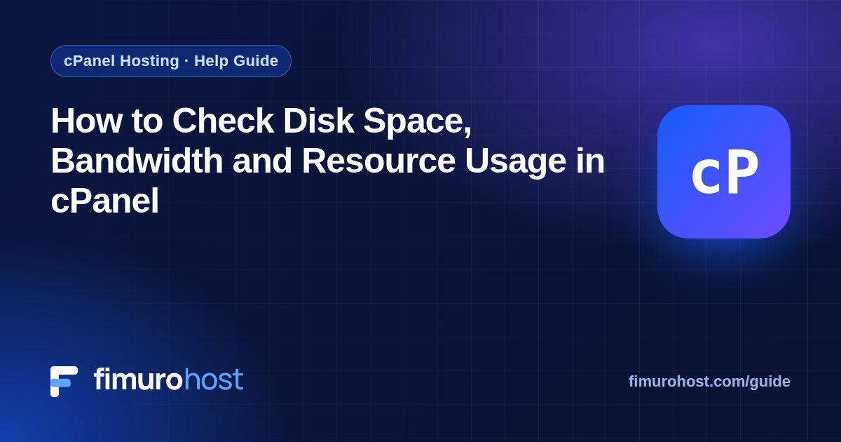 How to Check Disk Space, Bandwidth and Resource Usage in cPanel