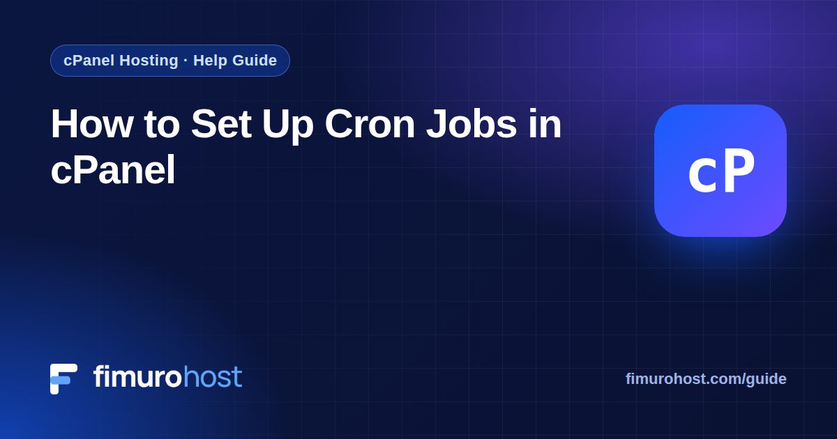 How to Set Up Cron Jobs in cPanel