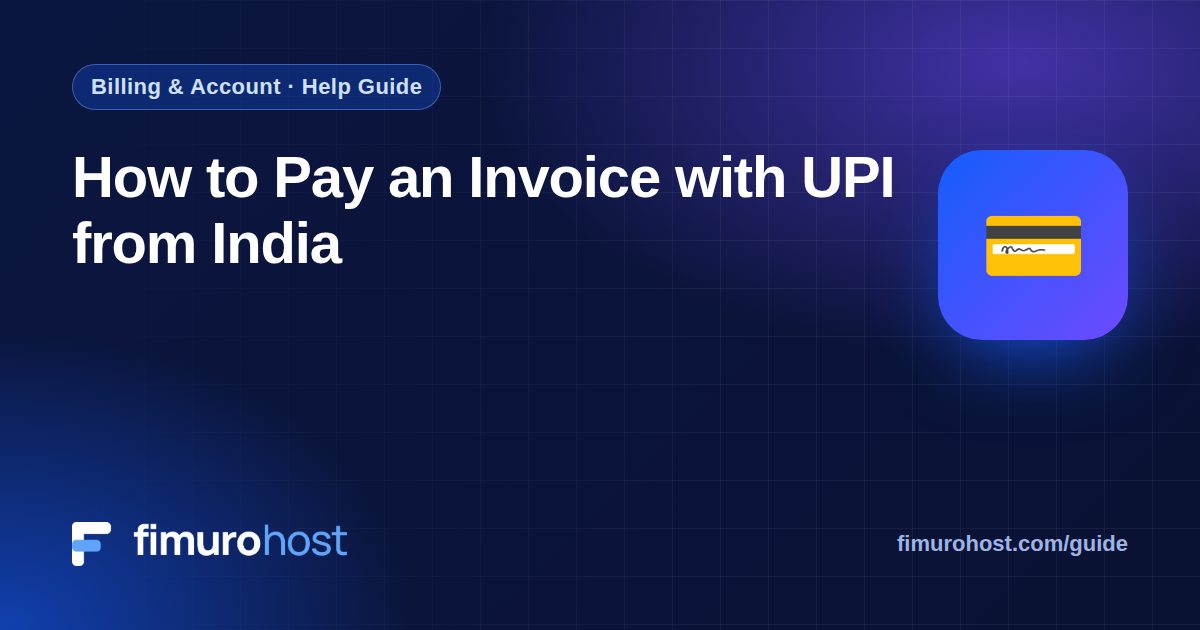 How to Pay an Invoice with UPI from India