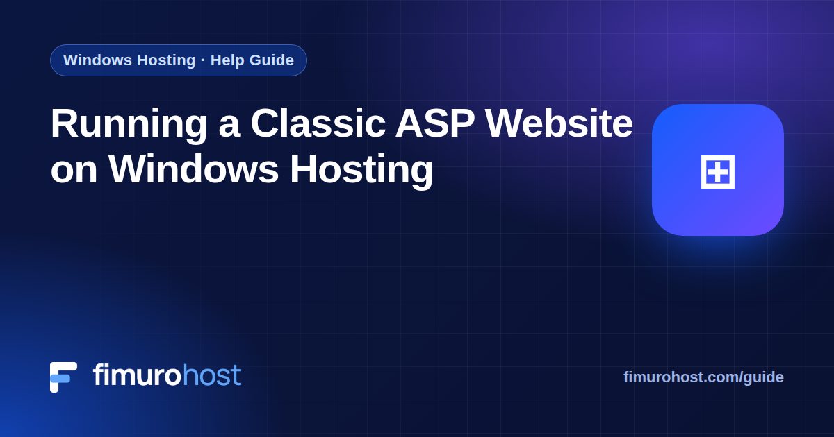Running a Classic ASP Website on Windows Hosting