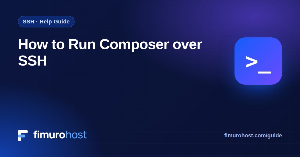How to Run Composer over SSH