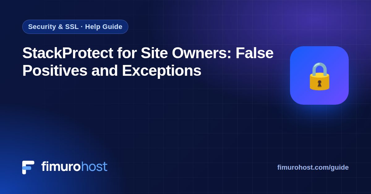 StackProtect for Site Owners: False Positives and Exceptions